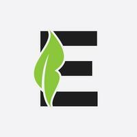 brief e blad logo. eco boerderij logotype vector sjabloon. biologisch symbool