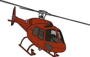 een rood helikopter vervoer voertuig vector