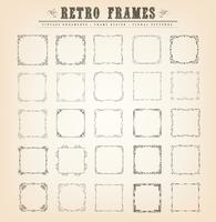 Vintage ouderwetse frames vector