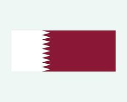 nationaal vlag van qatar. qatari land vlag. staat van qatar gedetailleerd spandoek. eps vector illustratie besnoeiing het dossier.