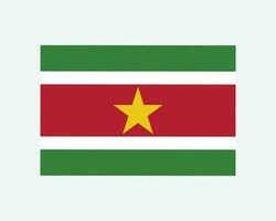 nationaal vlag van surinaams. Surinaams land vlag. republiek van Suriname gedetailleerd spandoek. eps vector illustratie besnoeiing het dossier.