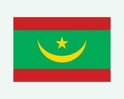 nationaal vlag van Mauritanië. mauritaans land vlag. Islamitisch republiek van mauritania gedetailleerd spandoek. eps vector illustratie besnoeiing het dossier.