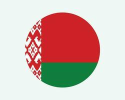 Wit-Rusland ronde land vlag. circulaire Wit-Russisch nationaal vlag. republiek van Wit-Rusland cirkel vorm knop spandoek. eps vector illustratie.