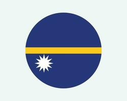 nauru ronde land vlag. nauruan cirkel nationaal vlag. republiek van nauru circulaire vorm knop spandoek. eps vector illustratie.