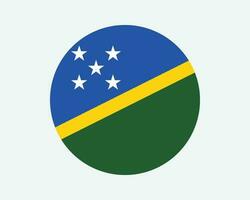 Solomon eilanden ronde land vlag. Solomon eilanden cirkel nationaal vlag. Solomon eilanden circulaire vorm knop spandoek. eps vector illustratie.