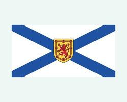 nova scotia Canada provincie vlag. vlag van NS, ca geïsoleerd Aan wit achtergrond. Canadees provincie eps vector illustratie.