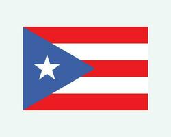 puerto rico vlag. puerto ricaanse banier geïsoleerd Aan een wit achtergrond. zonder rechtspersoonlijkheid en georganiseerd ons Verenigde Staten van Amerika Gemenebest. eps vector illustratie.