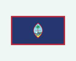 vlag van guam. Guamaanse banier met zegel. zonder rechtspersoonlijkheid en georganiseerd ons Verenigde Staten van Amerika Verenigde staten grondgebied. eps vector illustratie.