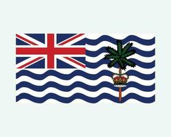 vlag van de Brits Indisch oceaan gebied biot. Brits overzee gebied van de uk Verenigde koninkrijk. eps vector illustratie.