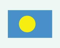 nationaal vlag van paleis. palauan land vlag. republiek van Palau gedetailleerd spandoek. eps vector illustratie besnoeiing het dossier.