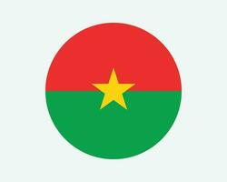 Burkina faso ronde land vlag. circulaire burkinees nationaal vlag. Burkina faso cirkel vorm knop spandoek. eps vector illustratie.