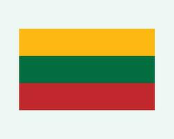 nationaal vlag van Litouwen. Litouws land vlag. republiek van Litouwen gedetailleerd spandoek. eps vector illustratie besnoeiing het dossier.