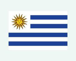 nationaal vlag van Uruguay. uruguayaans land vlag. oosters republiek van Uruguay gedetailleerd spandoek. eps vector illustratie besnoeiing het dossier.