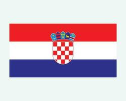 nationaal vlag van Kroatië. Kroatisch land vlag. republiek van Kroatië gedetailleerd spandoek. eps vector illustratie.