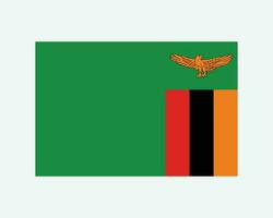 nationaal vlag van Zambia. Zambiaanse land vlag. republiek van Zambia gedetailleerd spandoek. eps vector illustratie besnoeiing het dossier.