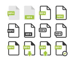 mp4 het dossier icoon geïsoleerd Aan wit achtergrond vector