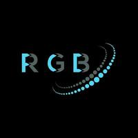 rgb brief logo creatief ontwerp. rgb uniek ontwerp. vector