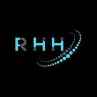 rhh brief logo creatief ontwerp. rhh uniek ontwerp. vector