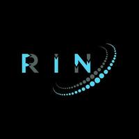 rin brief logo creatief ontwerp. rin uniek ontwerp. vector