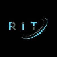 RIT brief logo creatief ontwerp. RIT uniek ontwerp. vector