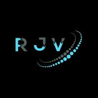 rjv brief logo creatief ontwerp. rjv uniek ontwerp. vector