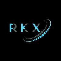 rkx brief logo creatief ontwerp. rkx uniek ontwerp. vector