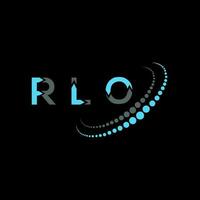 rlo brief logo creatief ontwerp. rlo uniek ontwerp. vector