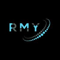 rmy brief logo creatief ontwerp. rmy uniek ontwerp. vector