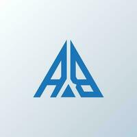 ab brief logo creatief ontwerp. een uniek ontwerp. vector