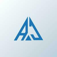 aj brief logo creatief ontwerp. een uniek ontwerp. vector