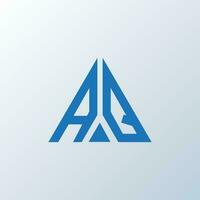 aq brief logo creatief ontwerp. en uniek ontwerp. vector