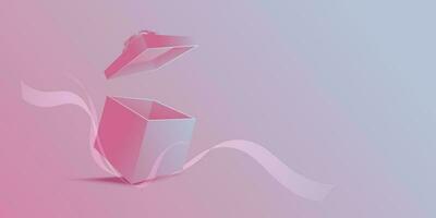 roze Open geschenk box.vector illustratie vector