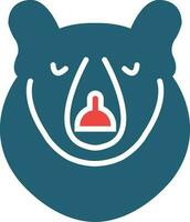 polair beer glyph twee kleur icoon voor persoonlijk en reclame gebruiken. vector