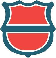 Amerikaans voetbal insigne glyph twee kleur icoon voor persoonlijk en reclame gebruiken. vector
