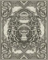 illustratie vector antiek gorilla hoofd met wijnoogst gravure ornament in terug perfect voor uw handelswaar en t overhemd