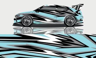 auto livery grafische vector. abstract grunge-achtergrondontwerp voor vinylfolie voor voertuigen en autobranding vector