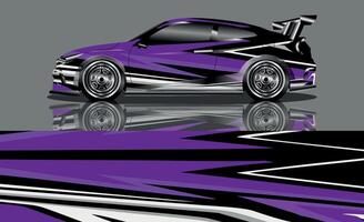 auto livery grafische vector. abstract grunge-achtergrondontwerp voor vinylfolie voor voertuigen en autobranding vector