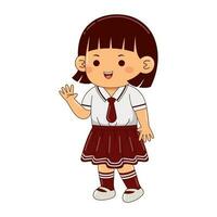 kinderen slijtage Japan school- uniform vector