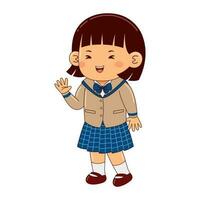 kinderen slijtage Japan school- uniform vector