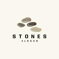 steen logo, premie elegant ontwerp, steen balans vector, stepping rots wandelen icoon illustratie ontwerp vector