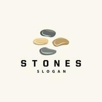 steen logo, premie elegant ontwerp, steen balans vector, stepping rots wandelen icoon illustratie ontwerp vector