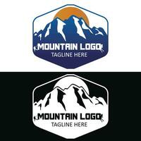 berg beklimmen logo vector