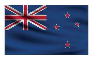 realistisch nationaal vlag van nieuw Zeeland. vector