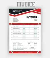 zakelijke modern minimaal bedrijf factuur het formulier sjabloon. facturering citaten, geld rekening, belasting het formulier, betaling ontvangst, prijs facturen en betaling overeenkomst ontwerp sjabloon vector