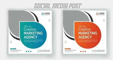 digitale marketing live webinar en zakelijke postsjabloon voor sociale media vector