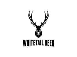 whitetail hert silhouet vector kunst jacht- logo
