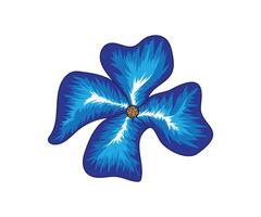 blauw bloem kunst met vector illustratie