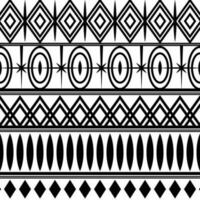 traditioneel kunst etnisch tribal patroon zwart en wit achtergrond geschikt voor afdrukken kleding vector