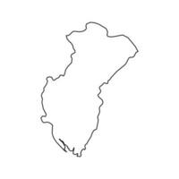 kruis rivier- staat kaart, administratief divisie van de land van nigeria. vector illustratie.