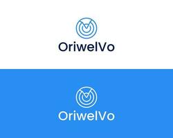 ov minimalistische logo ontwerp vector